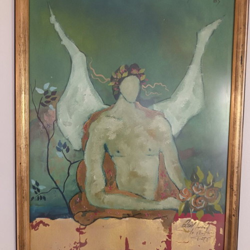 Painting by Giorgos Pastakas from the Angels series like new