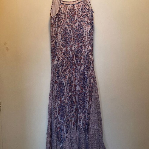 Silk dress purple, new, size M/S