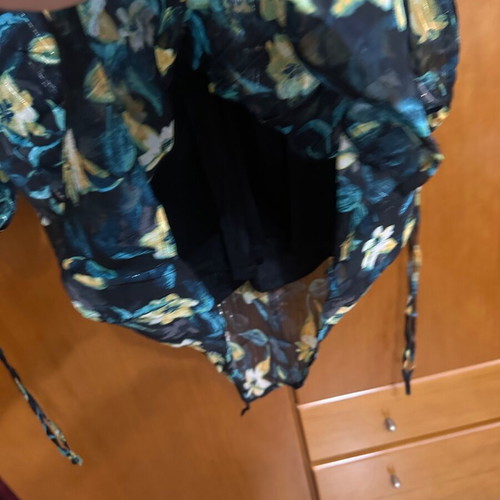 My Star Collection dress new, floral with ruffles and belt, size M