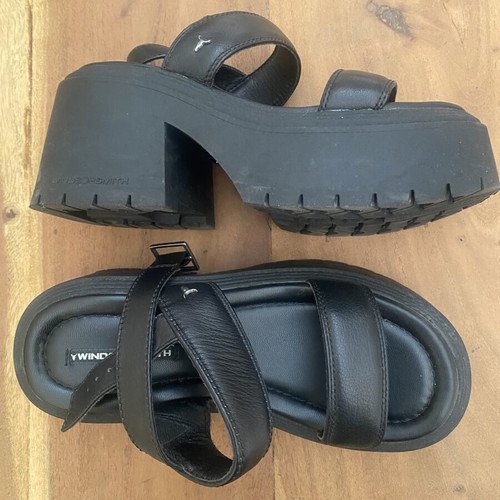 Windsor Smith platform sandals size 37 like new, black leather