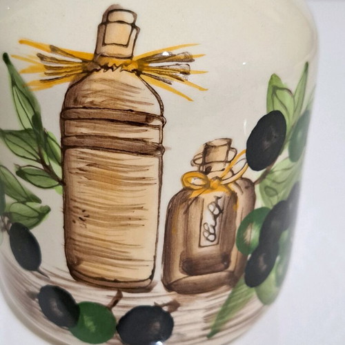 Ceramic oil and vinegar set used, 2 pieces