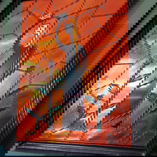 Βιτρό κάδρο μεταχειρισμένο, έργο τέχνης 45x36