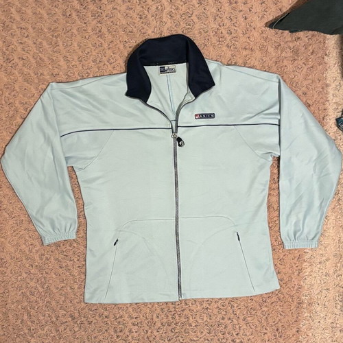 Asics sports jacket like new, size L-XL, black and turquoise