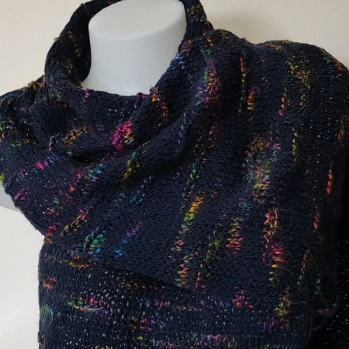 Unisex spring scarf new, hand-knitted, cotton blend, size 30/160