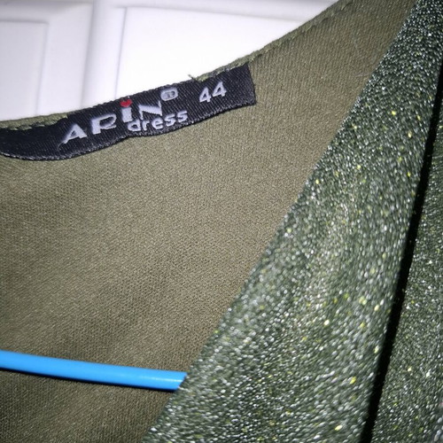 Khaki dress with glitter new, size XXL