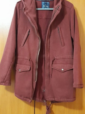 Ανδρική μακριά ζακέτα φούτερ Zen and Zen μεταχειρισμένη, μπορντό, μέγεθος Large