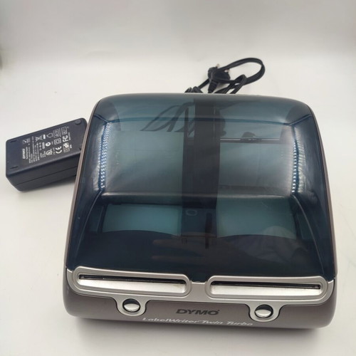 Dymo Twin Turbo 450 label maker used with charger and two label packs