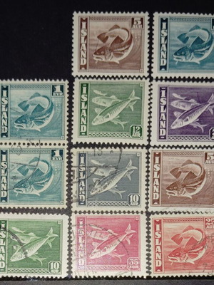 Iceland classic stamps B collection