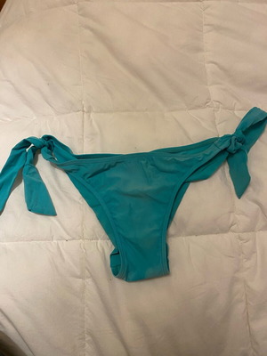 Bikini swimwear used, turquoise with ties, size S
