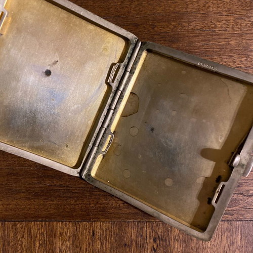 Alpaca cigarette case used from 1940 era