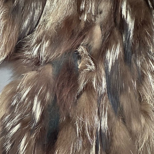 Authentic Italian Fur Leather Jacket used No. S-M