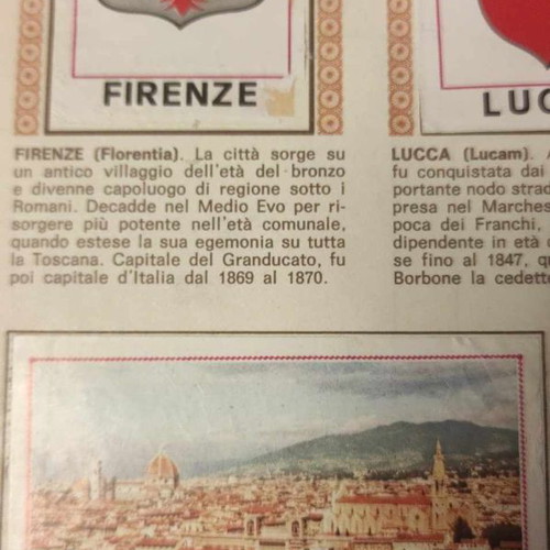 Panini album Italia 1978 used with landscape and landmark images