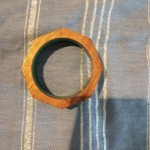 Polygonal wooden bracelet like new