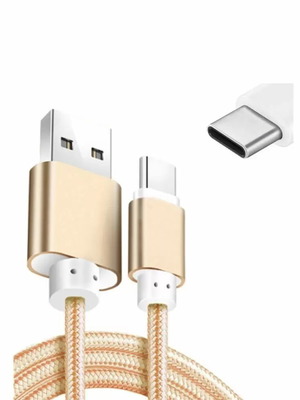 Καλώδιο φόρτισης USB Type C χρυσό 164cm νέο