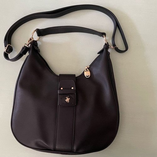 Beverly Hills Polo Club black shoulder bag like new, synthetic leather