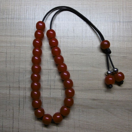 Handmade komboloi with acrylic beads