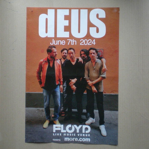 Deus promo concert poster Athens 7.6.2024 like new