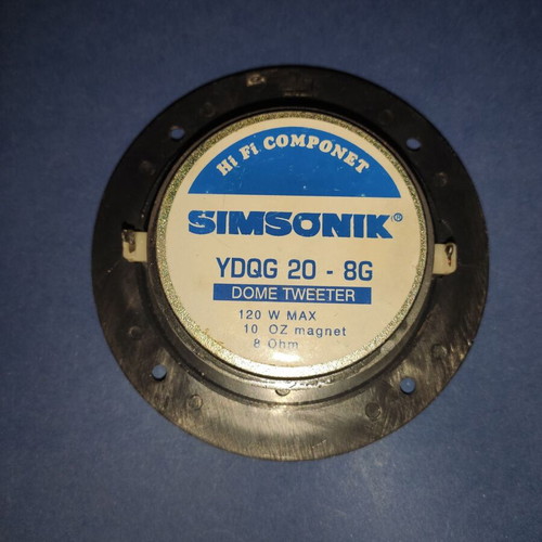 Dome Tweeter Simsonik model YDQG 20 - 8G like new