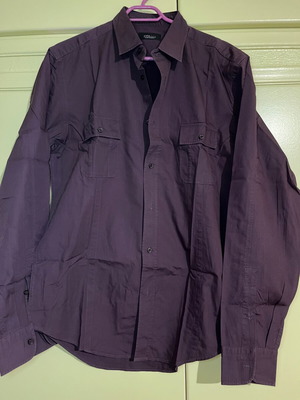 Zara men's long-sleeve shirt purple like new, size M