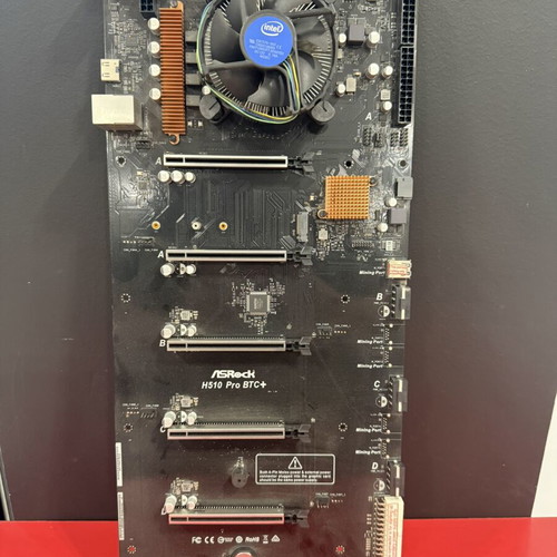 ASRock H510 Pro BTC+ motherboard used with Celeron processor