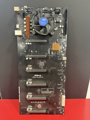 ASRock H510 Pro BTC+ motherboard used with Celeron processor