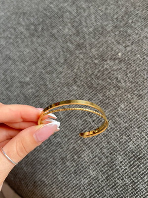 Gold stainless steel handcuff bracelet new
