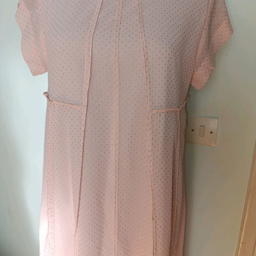 Mint & Berry airy short-sleeve long dress like new, pink
