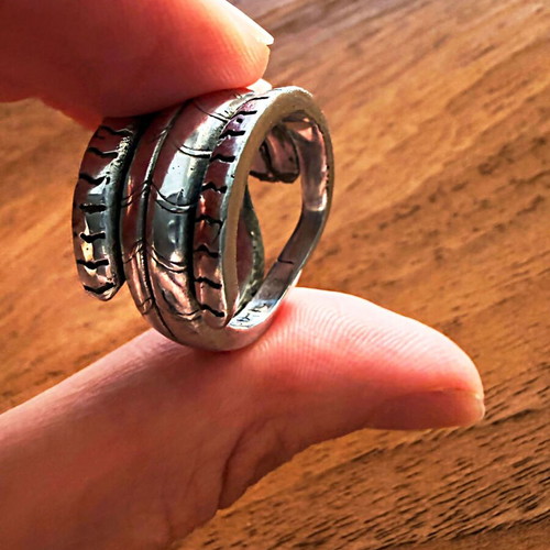 Aries Ring Size 61 EU Handmade Tin Silver Color New