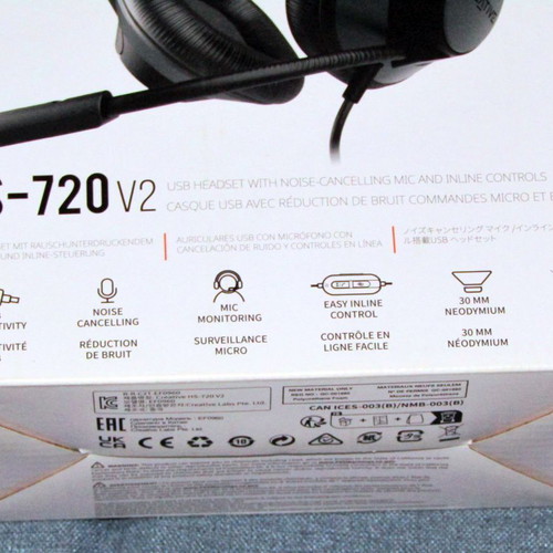 Creative HS-720 headphones like new wired for PC and laptop