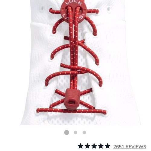 Nathan Lock elastic laces new, red