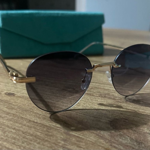 Pervedere sunglasses like new, unisex, uv400 lens, thin gold frame