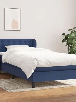 Κρεβάτι Boxspring με Στρώμα Ανοιχτό Γκρι 80x200 εκ. καινούργιο, υφασμάτινο