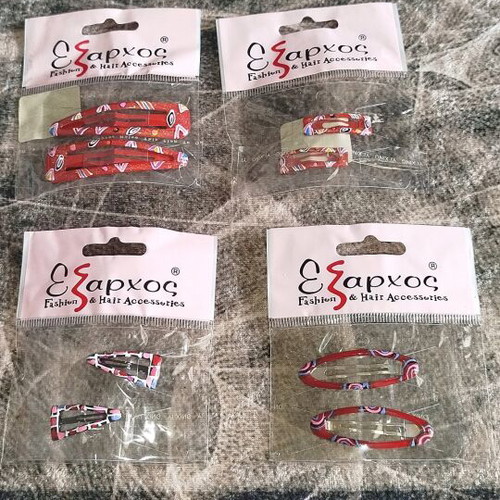 Set of 8 red hair clips new