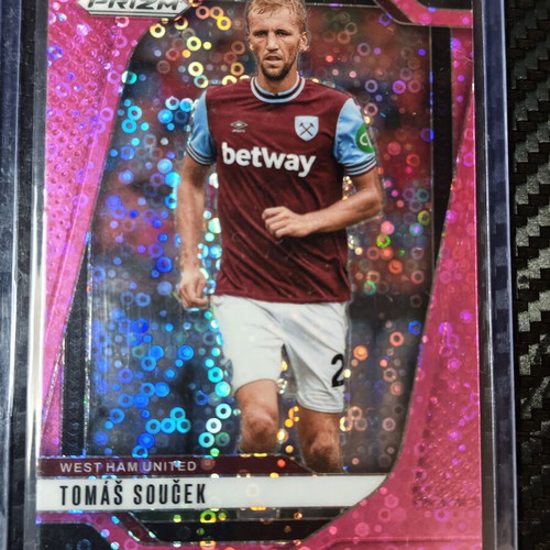 2024-25 Panini Prizm Tomas Soucek Pink Circles #143 West Ham card