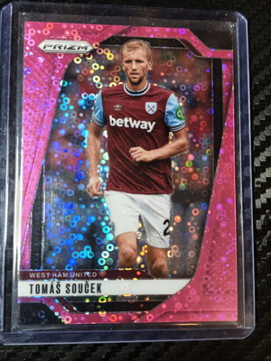 2024-25 Panini Prizm Tomas Soucek Pink Circles #143 West Ham card