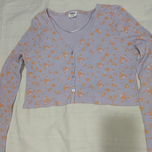 Cotton on lilac floral cardigan blouse like new