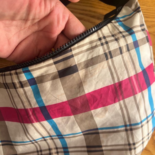 Nike vintage crescent crossbody bag used, plaid design