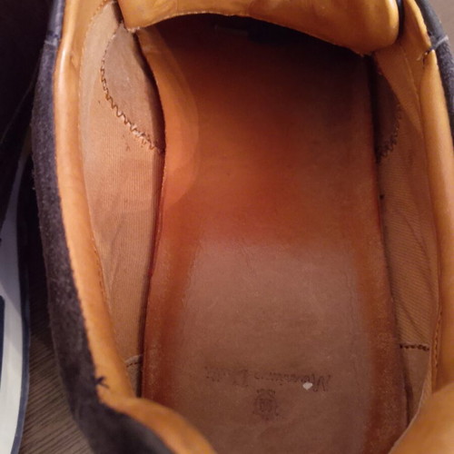 Massimo Dutti leather sneakers size 44 used, navy blue