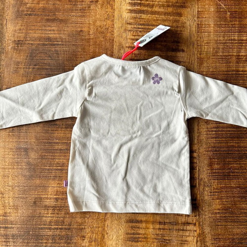 Babyface Ivory Monkey Long Sleeve Shirt, Size 62