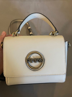 Τσάντα Pinko χειρός μπεζ καινούργια με δερμάτινο λουρί