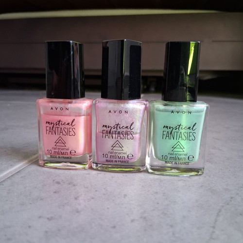 Nail polish set used, pack of 3, shiny