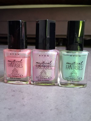 Nail polish set used, pack of 3, shiny