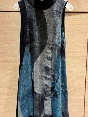 Sleeveless dress L used, black and gray