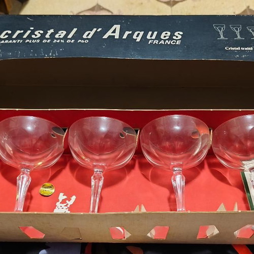 Cristal d'Arques Washington Champagne Coupes Set of 6, like new