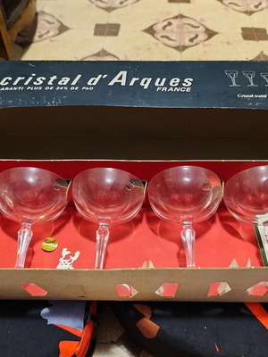 Cristal d'Arques Washington Champagne Coupes Set of 6, like new