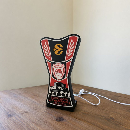 3D Light Box Olympiacos Euroleague Champion 2025-2026 like new