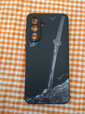 Samsung Galaxy A56 5G phone case new, black and silver with katana sword design
