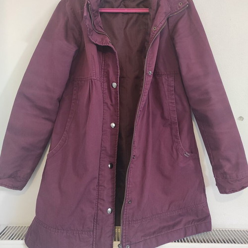 Attrativo coat used with detachable hood, purple, size S