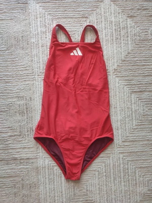 Ολόσωμο μαγιό κολυμβητηρίου Adidas, 12-13 ετών, κόκκινο