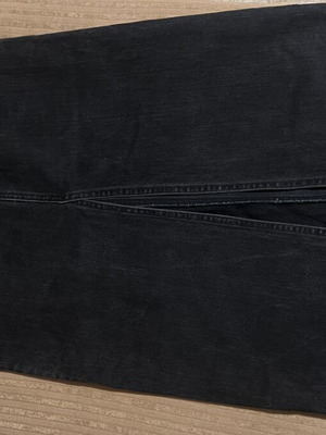 Unique black maxi denim skirt with lace-up details, like new